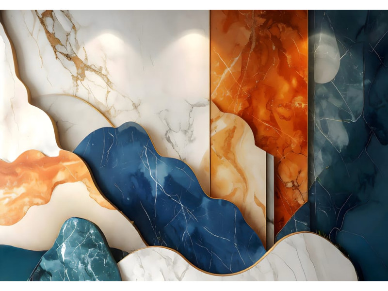 Elysian Veins Heavenly Patterns - Ethereal AI Wall Mural