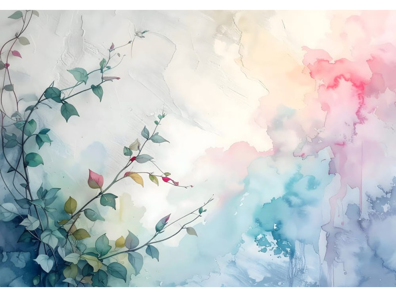 Ethereal Bloom - AI Art Wall Mural for Contemporary Interiors