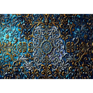 Gilded Labyrinth Maze Pattern - Intricate AI Wall Mural