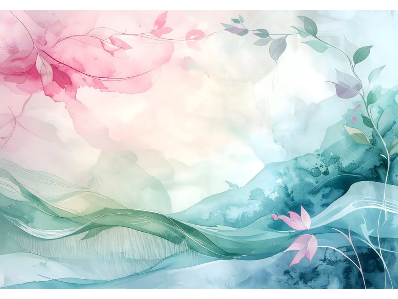 Serenity Veil Calm Design - Peaceful AI Wall Mural
