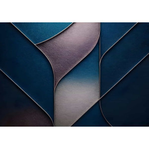 Glacial Flow Geometry Ice Patterns - Cool AI Wall Mural