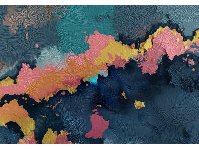 Golden Fracture Broken Gold - Artistic AI Wall Mural