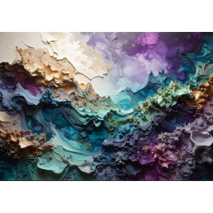 Celestial Depths Space Wonder - Cosmic AI Wall Mural