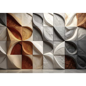 Earthen Tides Natural Colors - Organic AI Wall Mural