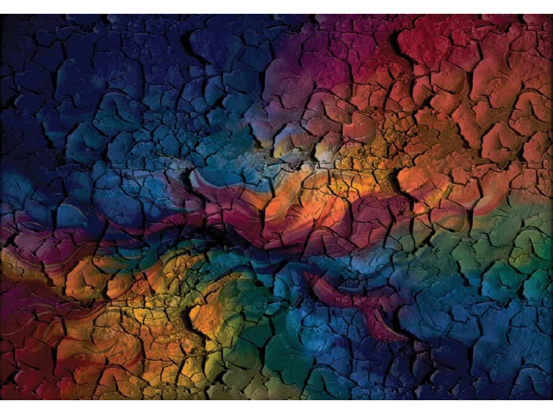 Crimson Tides - AI Art Wall Mural for Contemporary Interiors