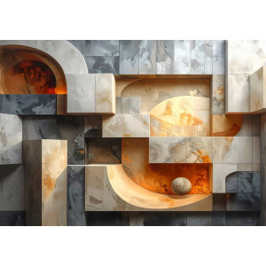 Cubic Fusion Geometric Art - Modern - AI Art Wall Mural for Contemporary Interiors Cubic Fusion Geometric Art - Modern - AI Art Wall Mural for Contemporary Interiors | Wall4Soul