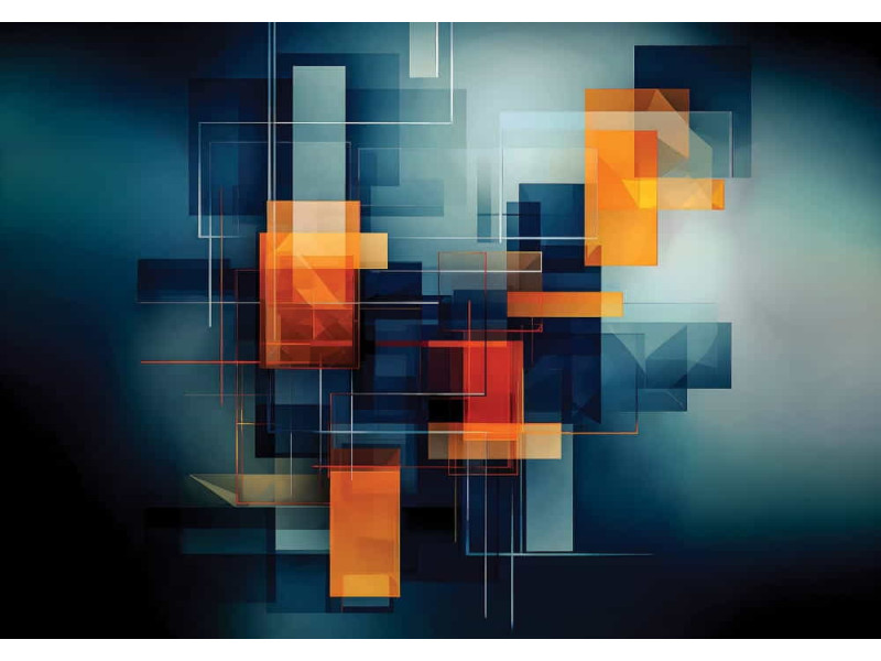 Quantum Intersections Science Art - Futuristic AI Wall Mural