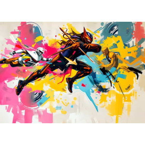 Speed of Light Dynamic Effect - Energy AI Wall Mural