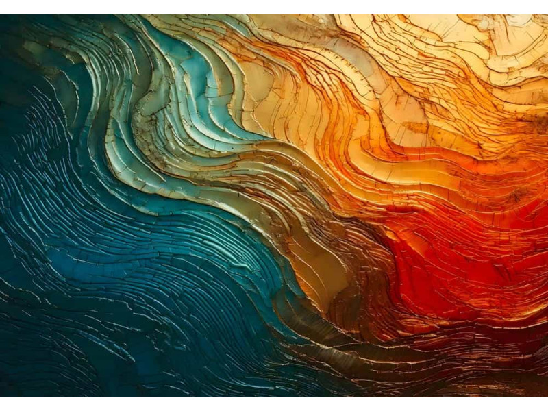 Magma Flow Volcanic Effects - Fiery AI Wall Mural