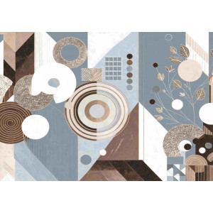 Modern Mosaic Pattern Art - Contemporary AI Wall Mural