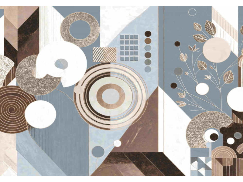 Modern Mosaic Pattern Art - Contemporary AI Wall Mural