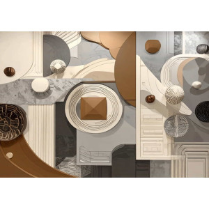 Monochrome Motion Dynamic Art - Modern - AI Art Wall Mural for Contemporary Interiors