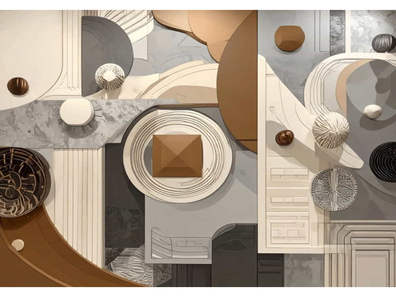 Monochrome Motion Dynamic Art - Modern - AI Art Wall Mural for Contemporary Interiors