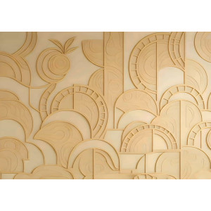 Monochromatic Carving - AI Art Wall Mural for Contemporary Interiors | Wall4Soul
