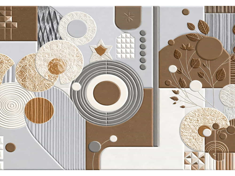 Organic Grid Natural Patterns - Modern - AI Art Wall Mural for Contemporary Interiors