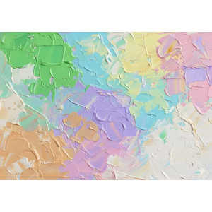 Pastel Mosaic Soft Colors - Gentle AI Wall Mural