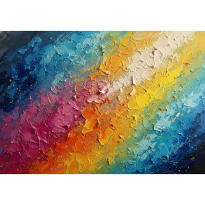 Prism Cascade Light Refractions - Dazzling AI Wall Mural