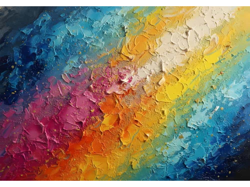 Prism Cascade Light Refractions - Dazzling AI Wall Mural