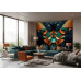 The Geometric Guardian Abstract Art - Protective AI Wall Mural The Geometric Guardian Abstract Art - Protective AI Wall Mural