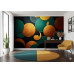 Swirl of Golden Symmetry Luxury Pattern - Opulent AI Wall Mural