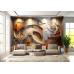 Golden Crest - AI Art Wall Mural for Contemporary Interiors