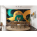 Art Deco Leafwork - AI Art Wall Mural for Contemporary Interiors