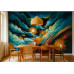 Cosmic Cloudburst Star Rain - Celestial AI Wall Mural