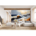 Crashing Waves - AI Art Wall Mural for Contemporary Interiors