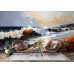 Crashing Waves - AI Art Wall Mural for Contemporary Interiors