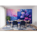 Twilight Bloom - AI Art Wall Mural for Contemporary Interiors