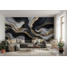 Gilded Waves Ocean Luxury - Opulent AI Wall Mural