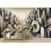 Veins of the Earth - AI Art Wall Mural for Contemporary Interiors