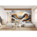 Ocean's Embrace - AI Art Wall Mural for Contemporary Interiors
