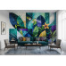Cubist Botanica Abstract Flora - Artistic AI Wall Mural