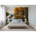 Swedish Autumn Retreat - AI Art Wall Mural for Contemporary Interiors