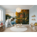 Swedish Autumn Retreat - AI Art Wall Mural for Contemporary Interiors