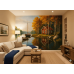 Swedish Autumn Retreat - AI Art Wall Mural for Contemporary Interiors