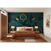 Interlocking Emerald Rings Jewel Tones - Luxury AI Wall Mural