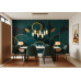 Interlocking Emerald Rings Jewel Tones - Luxury AI Wall Mural