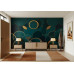 Interlocking Emerald Rings Jewel Tones - Luxury AI Wall Mural