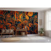 Amber and Teal Mosaic Jewel Tones - Rich AI Wall Mural