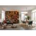 Amber and Teal Mosaic Jewel Tones - Rich AI Wall Mural