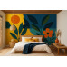 Botanical Abstraction - AI Art Wall Mural for Contemporary Interiors