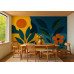 Botanical Abstraction - AI Art Wall Mural for Contemporary Interiors