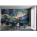 Moonlit Horizons Nightscape - Serene AI Wall Mural Moonlit Horizons Nightscape - Serene AI Wall Mural