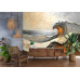 Seascape in Ochre - AI Art Wall Mural for Contemporary Interiors