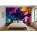 Luminous Bloomscape - AI Art Wall Mural for Contemporary Interiors