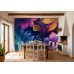 Luminous Bloomscape - AI Art Wall Mural for Contemporary Interiors