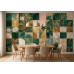 Floral Mosaic - AI Art Wall Mural for Contemporary Interiors