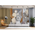 Petals and Panels - AI Art Wall Mural for Contemporary Interiors